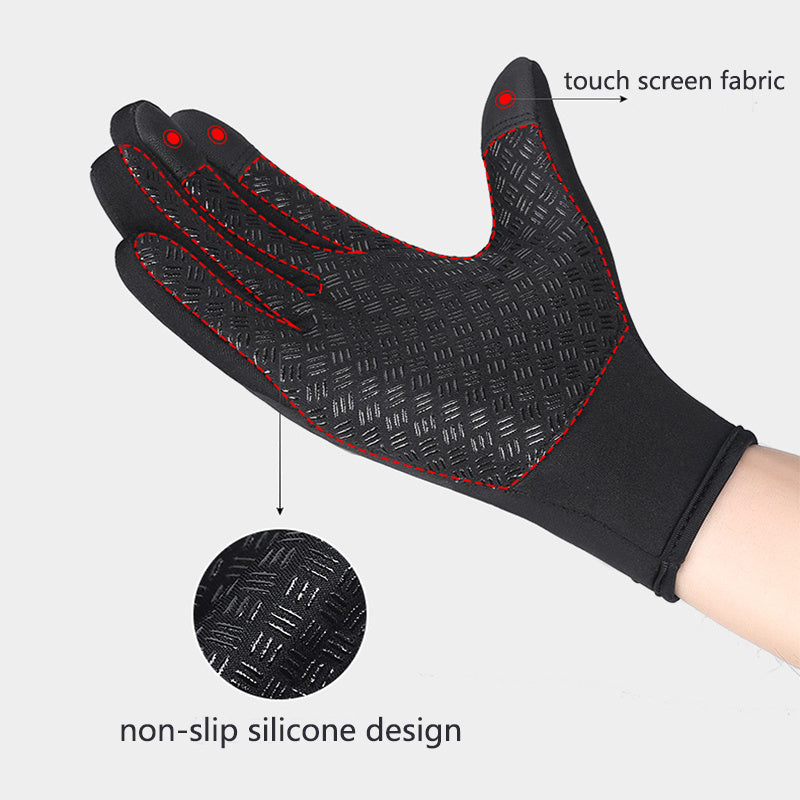 Waterproof Sports Gloves With Fleece