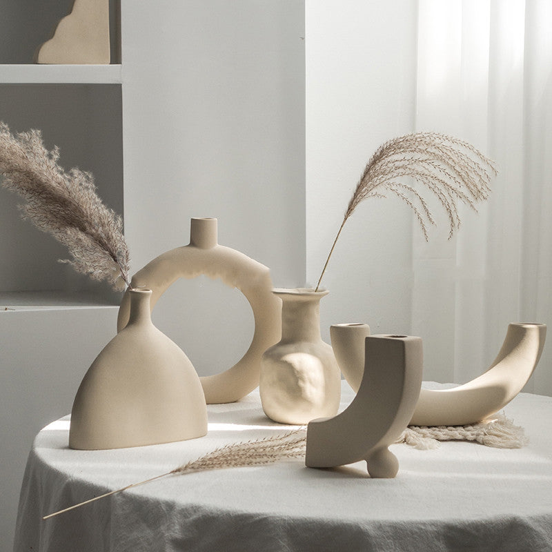 Ceramic Vase Dry Flower Arrangement Home Decoration