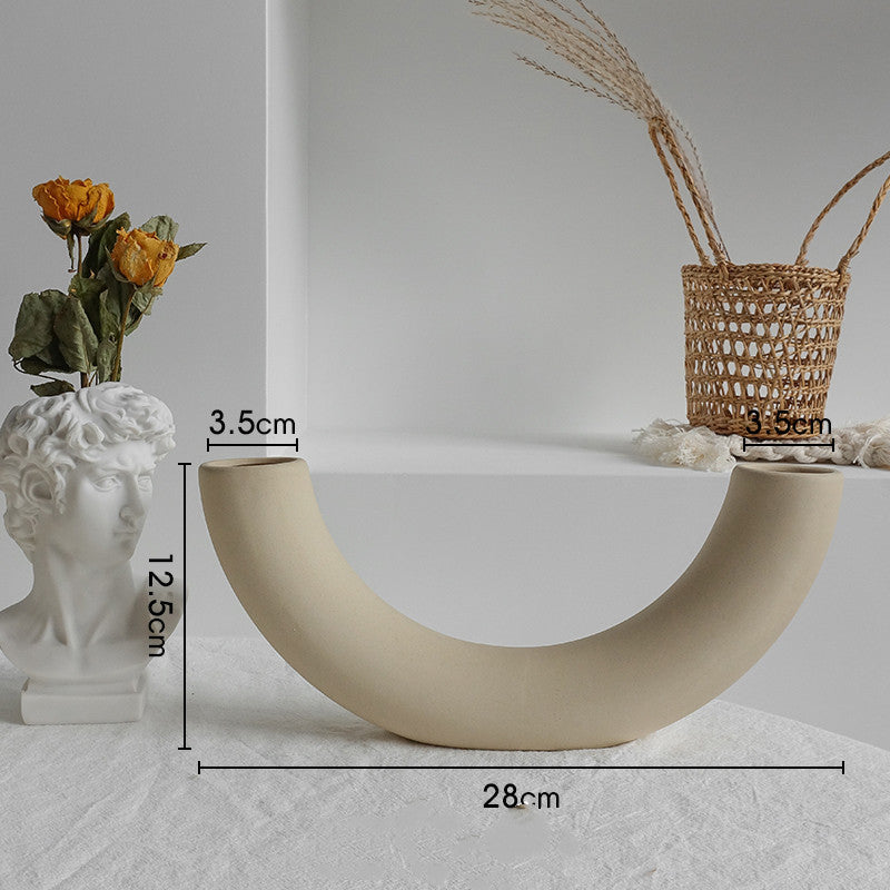 Ceramic Vase Dry Flower Arrangement Home Decoration