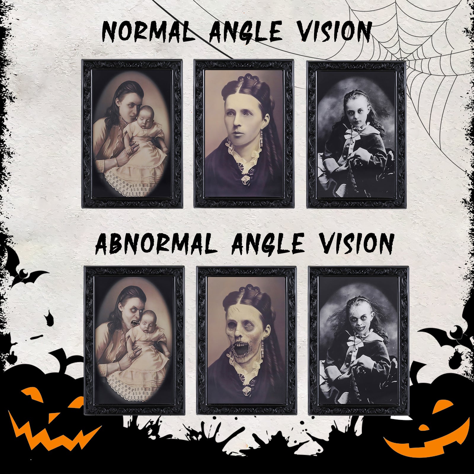 3D Changing Face Horror Portrait Halloween Decoration