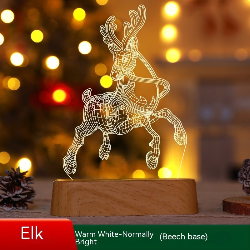 3D Acrylic LED Night Light Christmas Decoration Lamp