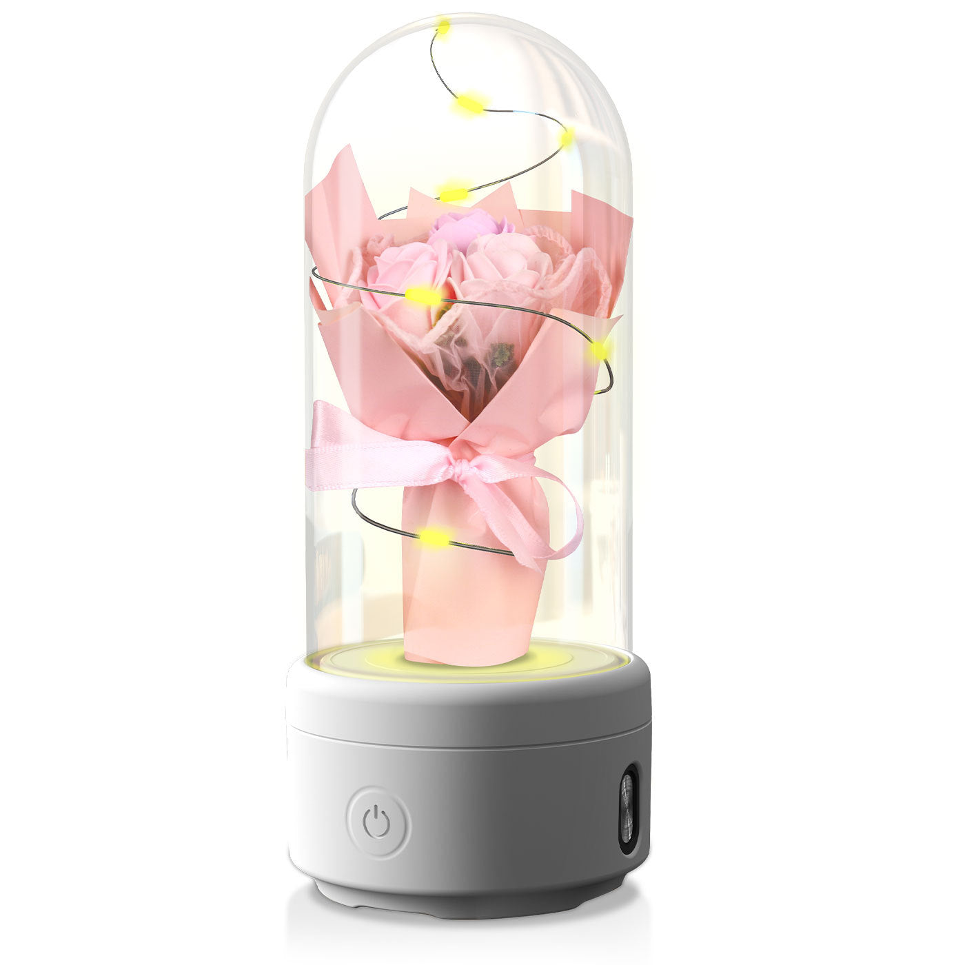 2 In 1 LED Rose Light Bluetooth Speaker Gift