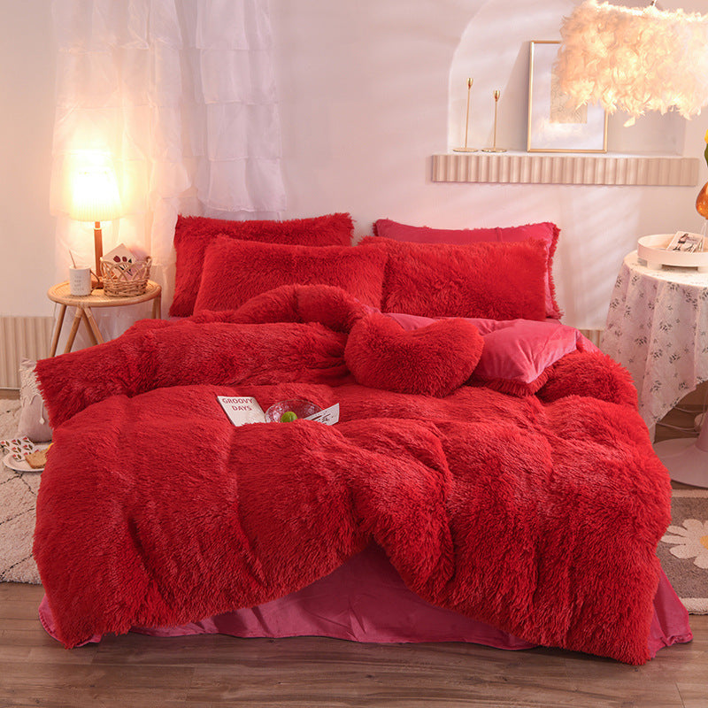 Luxury Fleece Bedding Set – Warm Plush Duvet Cover & Pillowcases for Winter