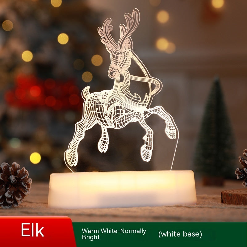 3D Acrylic LED Night Light Christmas Decoration Lamp