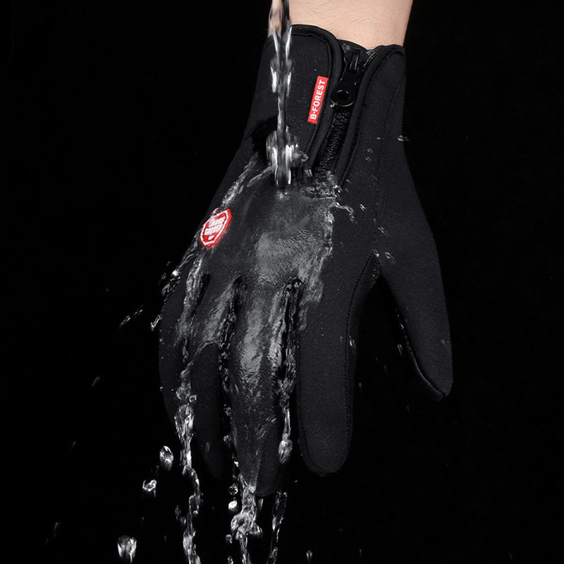 Waterproof Sports Gloves With Fleece
