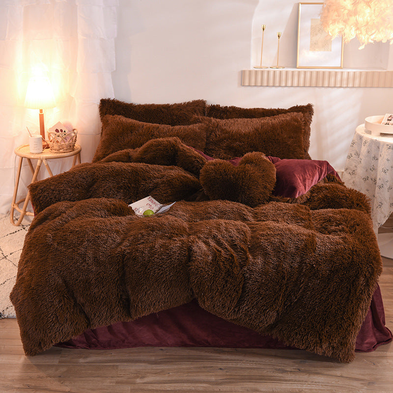 Luxury Fleece Bedding Set – Warm Plush Duvet Cover & Pillowcases for Winter