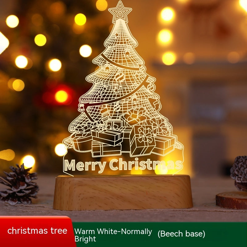 3D Acrylic LED Night Light Christmas Decoration Lamp