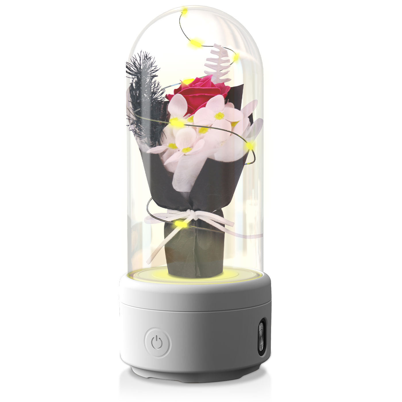 2 In 1 LED Rose Light Bluetooth Speaker Gift