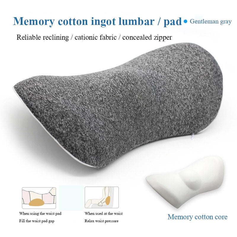 Lumbar Support Pillow – Side Sleeper & Pregnancy Cushion for Back, Hip & Sciatica Pain Relief
