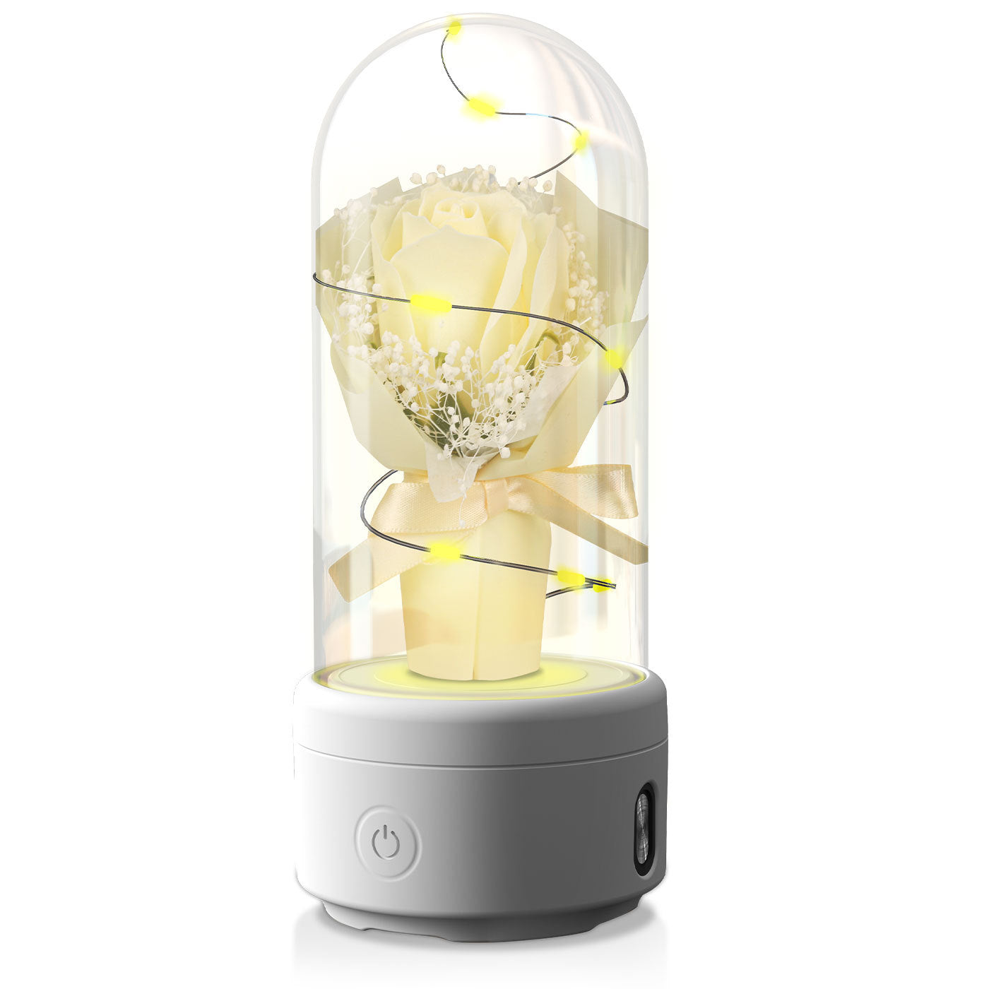 2 In 1 LED Rose Light Bluetooth Speaker Gift