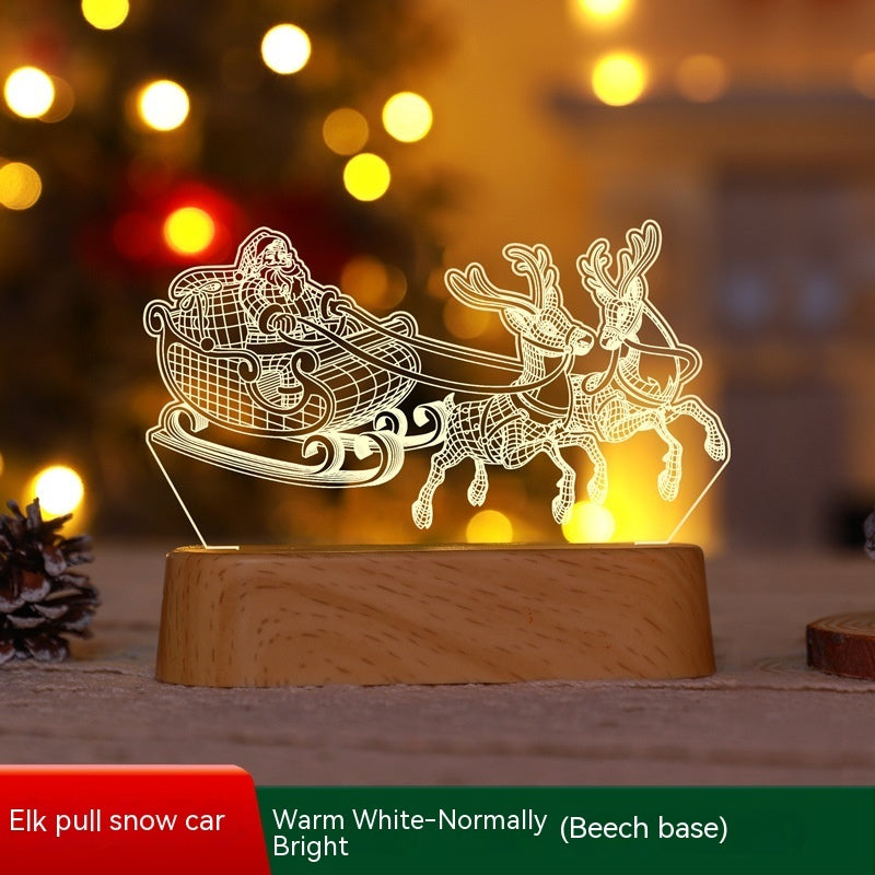 3D Acrylic LED Night Light Christmas Decoration Lamp