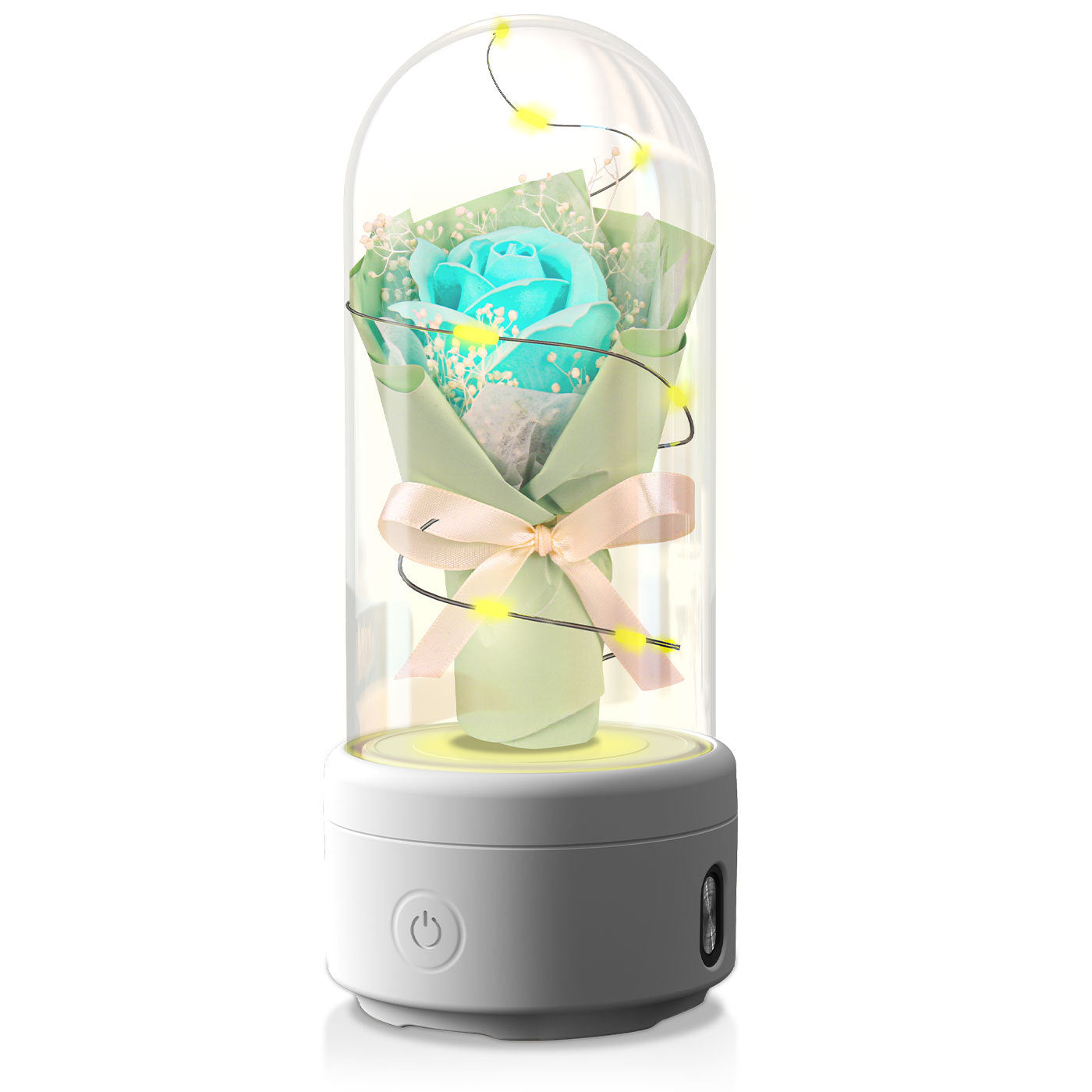 2 In 1 LED Rose Light Bluetooth Speaker Gift