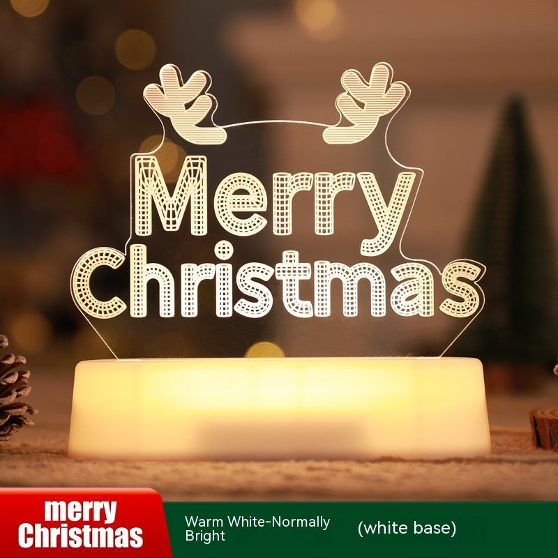 3D Acrylic LED Night Light Christmas Decoration Lamp