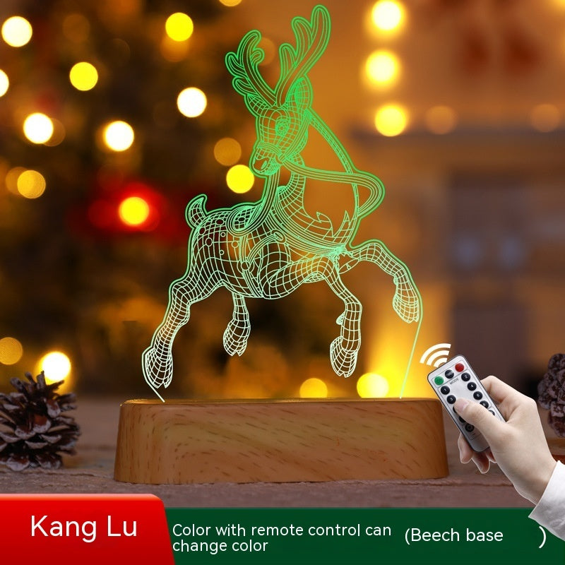 3D Acrylic LED Night Light Christmas Decoration Lamp