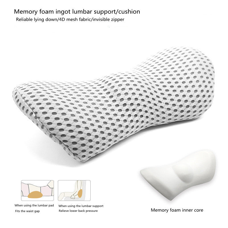 Lumbar Support Pillow – Side Sleeper & Pregnancy Cushion for Back, Hip & Sciatica Pain Relief