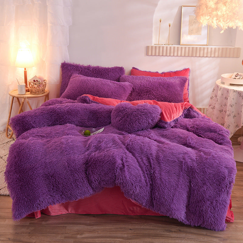 Luxury Fleece Bedding Set – Warm Plush Duvet Cover & Pillowcases for Winter