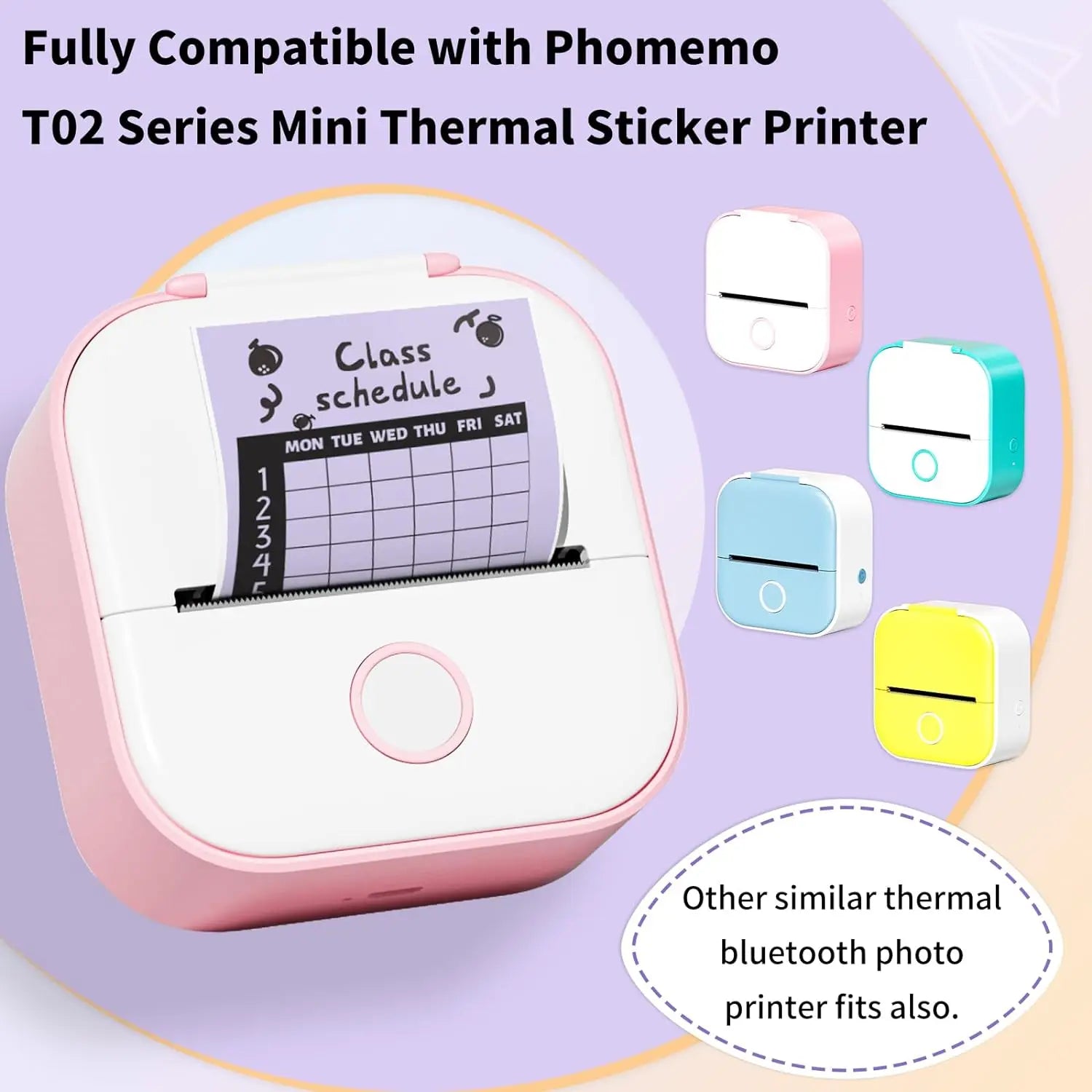 Phomemo T02/M02X Thermal Sticker Paper Roll – Self-Adhesive, 50mm x 3.5m