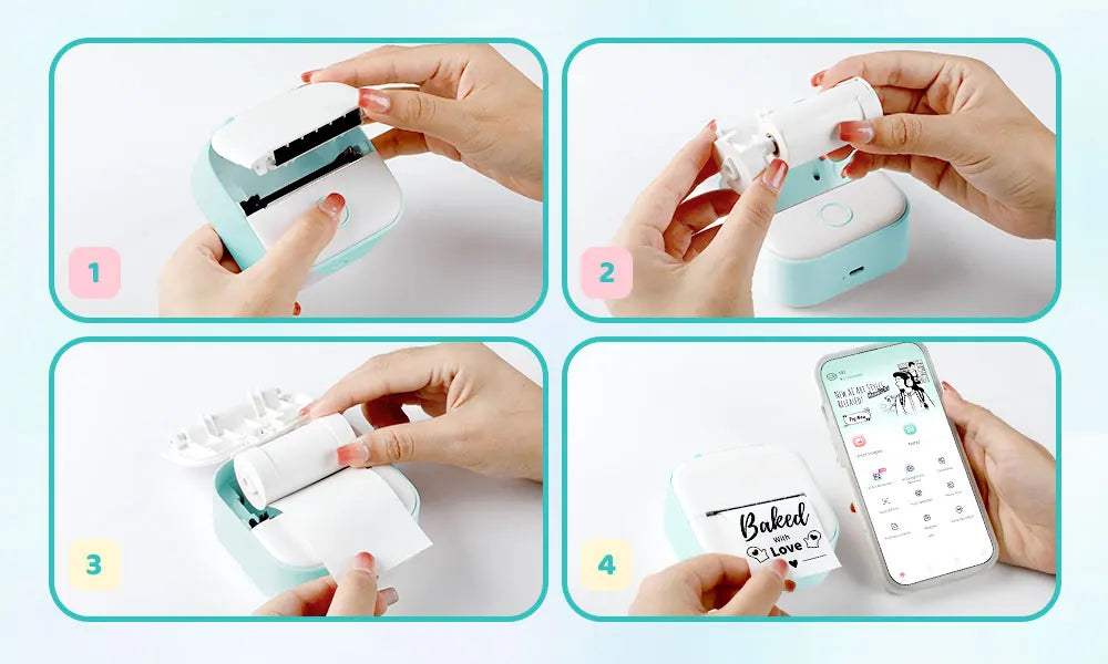 Phomemo T02 Mini Thermal Printer – Wireless Pocket Printer for DIY, Journals & Gifts