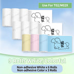 Phomemo T02/M02X Thermal Sticker Paper Roll – Self-Adhesive, 50mm x 3.5m