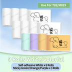 Phomemo T02/M02X Thermal Sticker Paper Roll – Self-Adhesive, 50mm x 3.5m