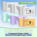 Phomemo T02/M02X Thermal Sticker Paper Roll – Self-Adhesive, 50mm x 3.5m