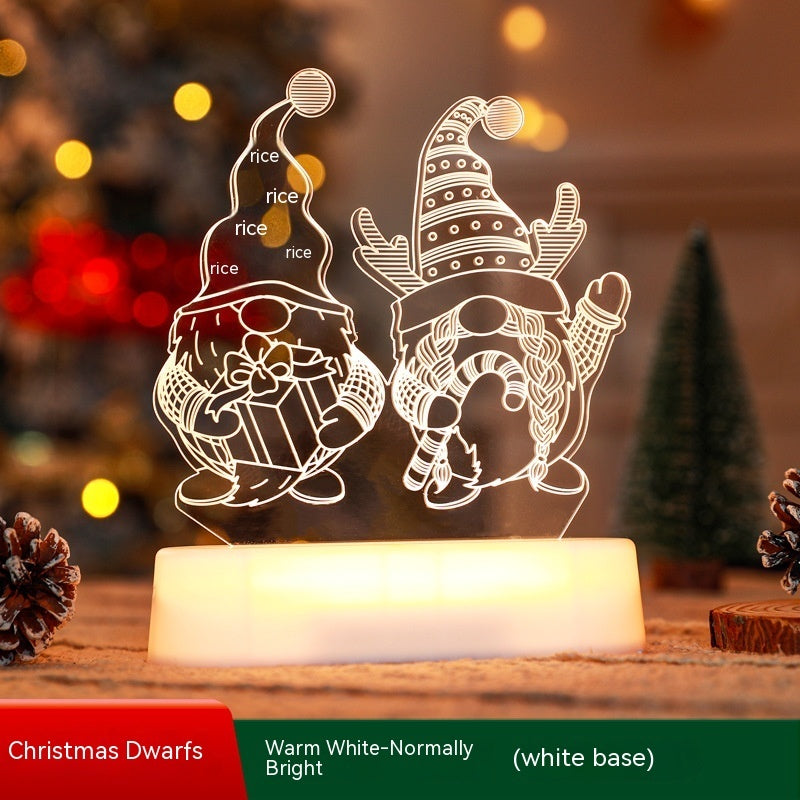 3D Acrylic LED Night Light Christmas Decoration Lamp
