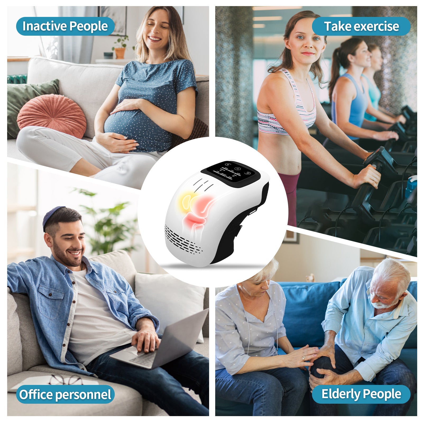 Electric Heating Knee Massager Pain Relief Device