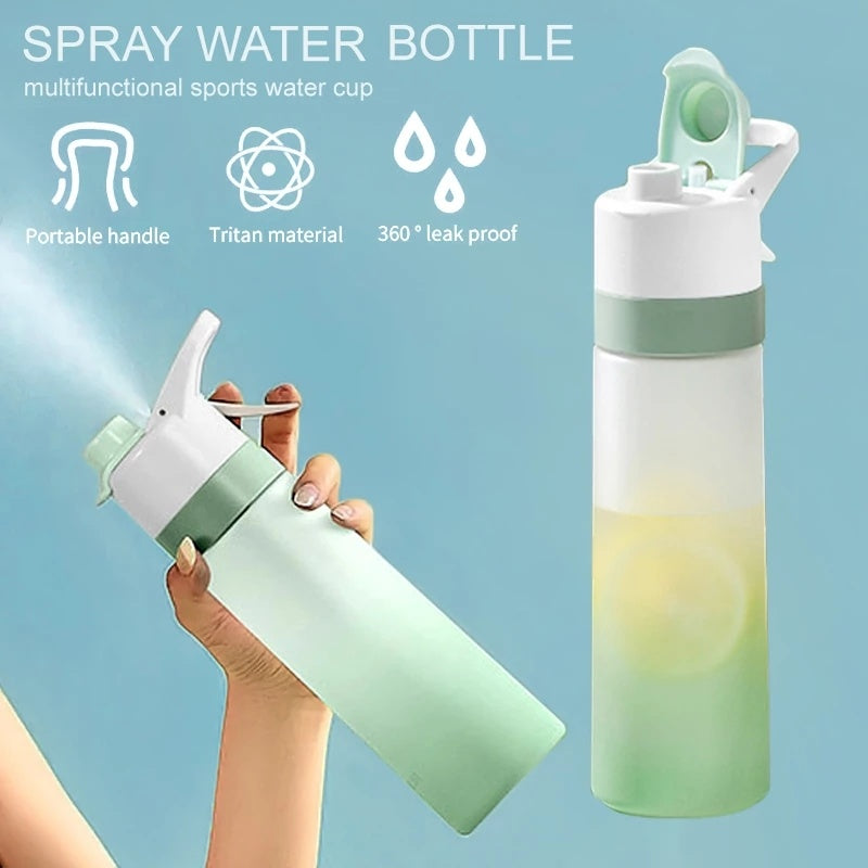 Spray Water Bottle for Girls – Large Capacity Sports & Travel Drinkware