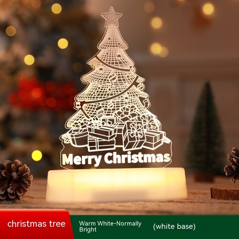 3D Acrylic LED Night Light Christmas Decoration Lamp