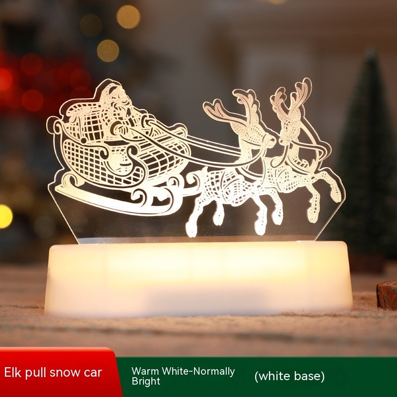 3D Acrylic LED Night Light Christmas Decoration Lamp