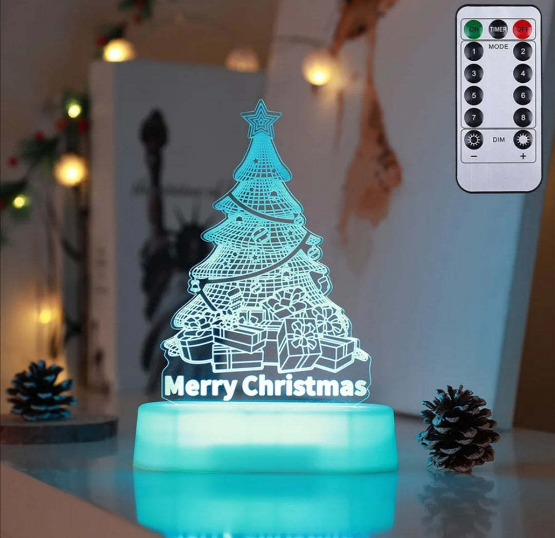 3D Acrylic LED Night Light Christmas Decoration Lamp