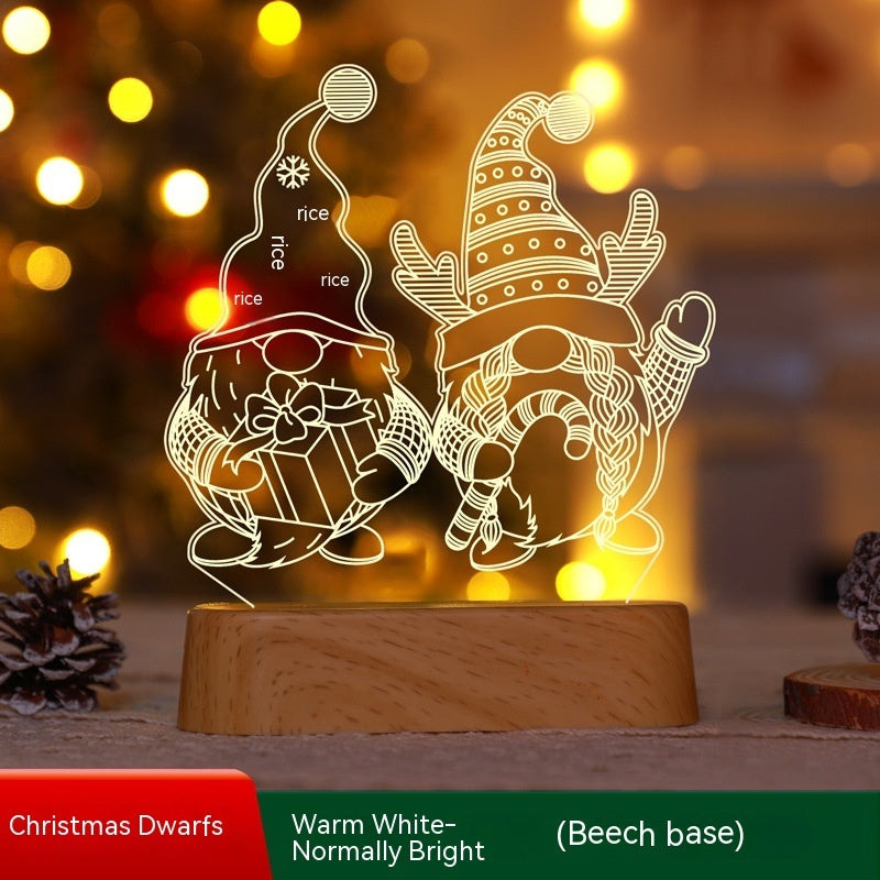 3D Acrylic LED Night Light Christmas Decoration Lamp