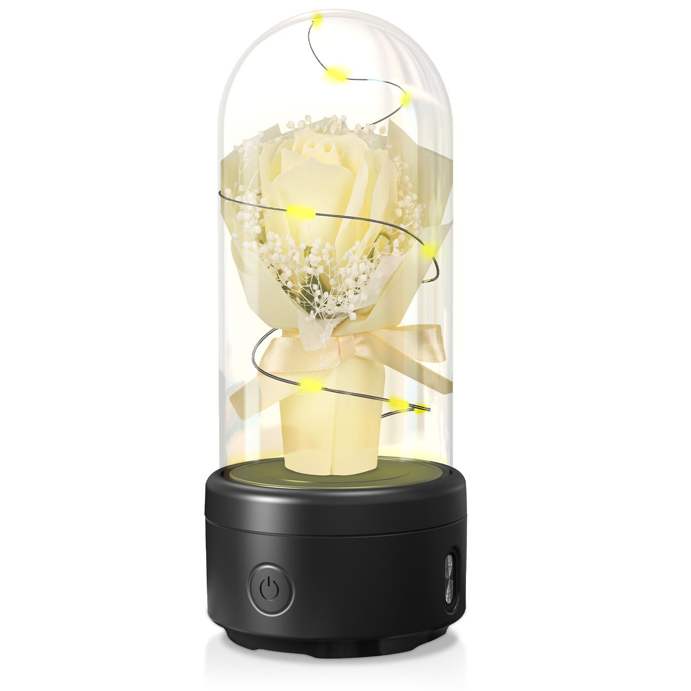 2 In 1 LED Rose Light Bluetooth Speaker Gift