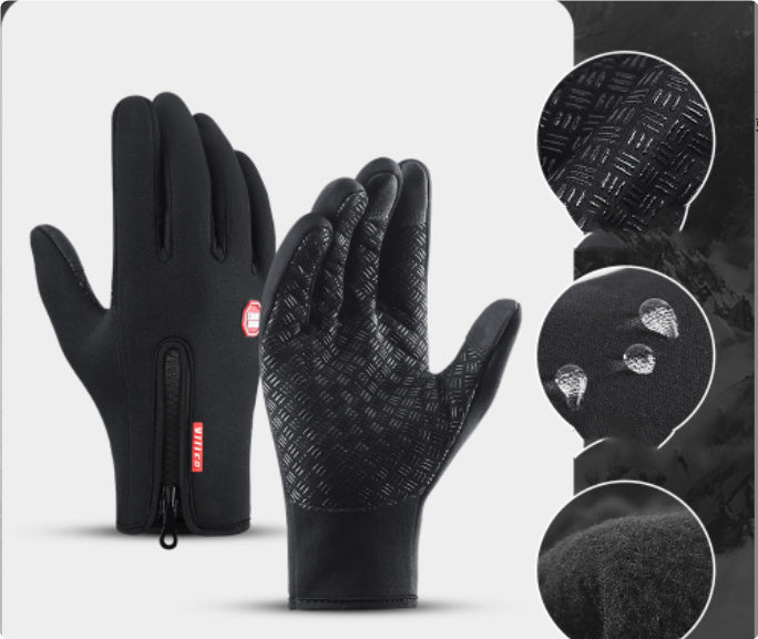 Waterproof Sports Gloves With Fleece