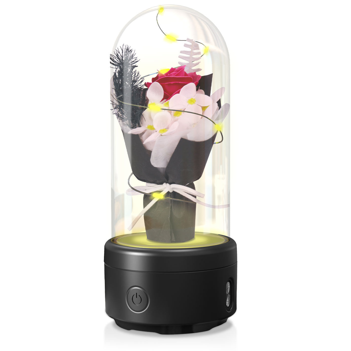 2 In 1 LED Rose Light Bluetooth Speaker Gift