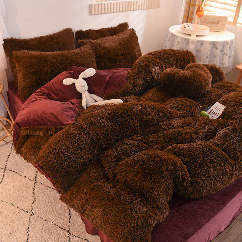 Luxury Fleece Bedding Set – Warm Plush Duvet Cover & Pillowcases for Winter
