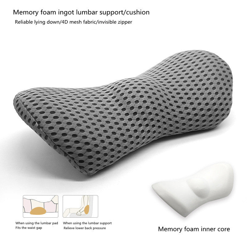 Lumbar Support Pillow – Side Sleeper & Pregnancy Cushion for Back, Hip & Sciatica Pain Relief